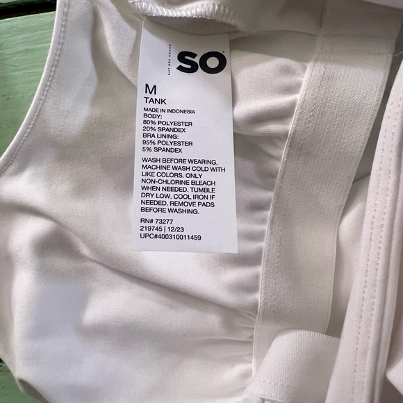 Sonoma NWT White Sporty Tank Size M - Picture 3 of 3